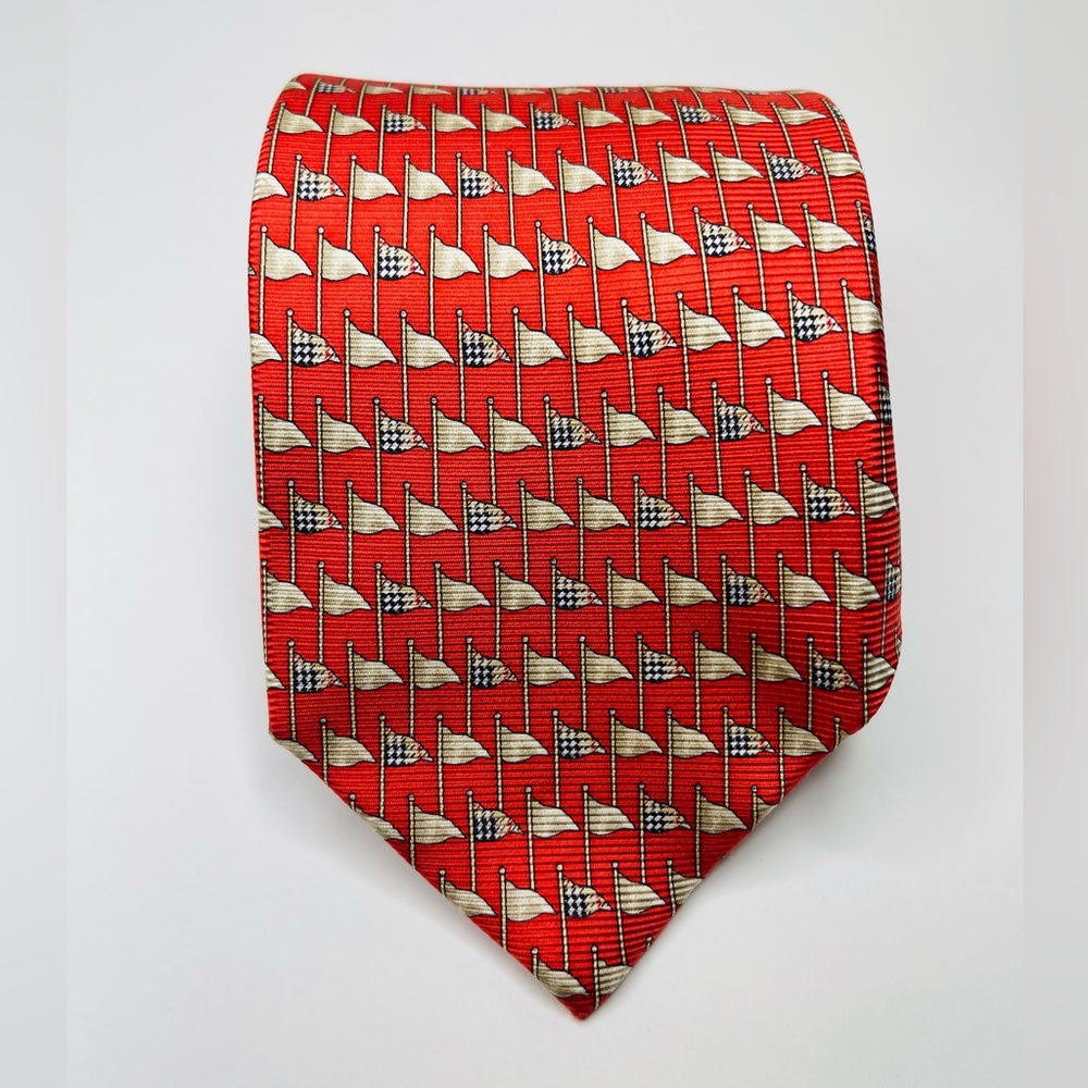 Burberry London Nautical Yacht Club Flag Silk Tie